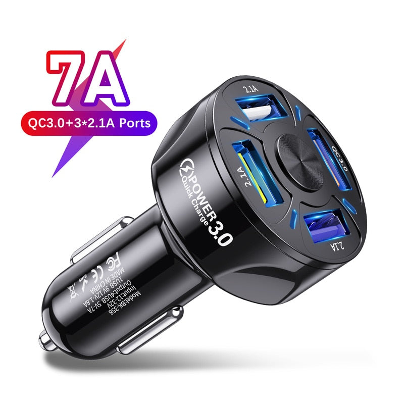 48W 4 Port USB Car Charger